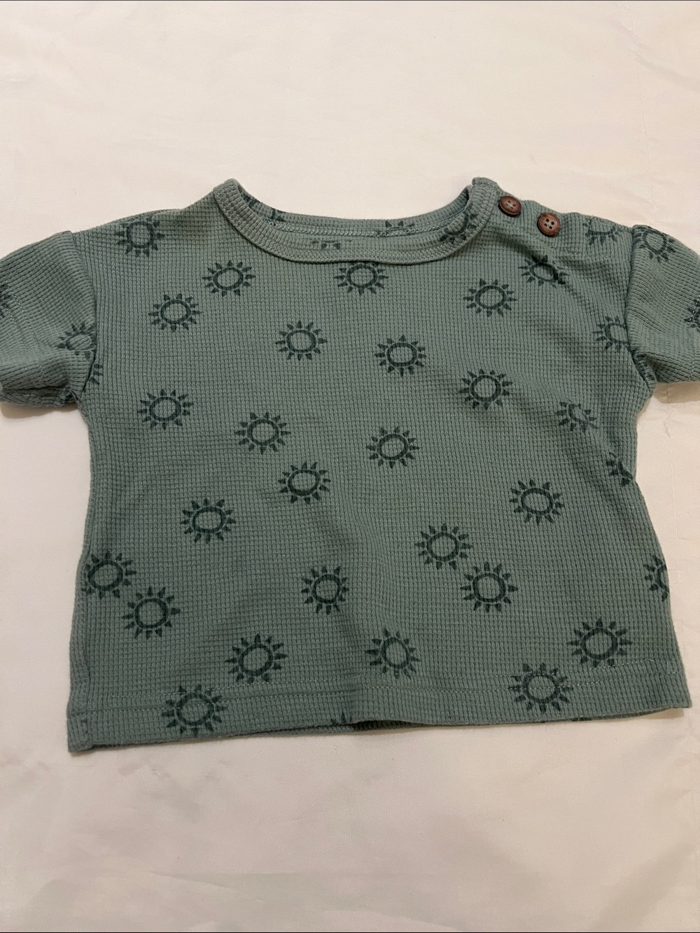 “Bundle 10/$13” carters 3M Short-Sleeve Sun Waffle Knit Top - Sage Green
